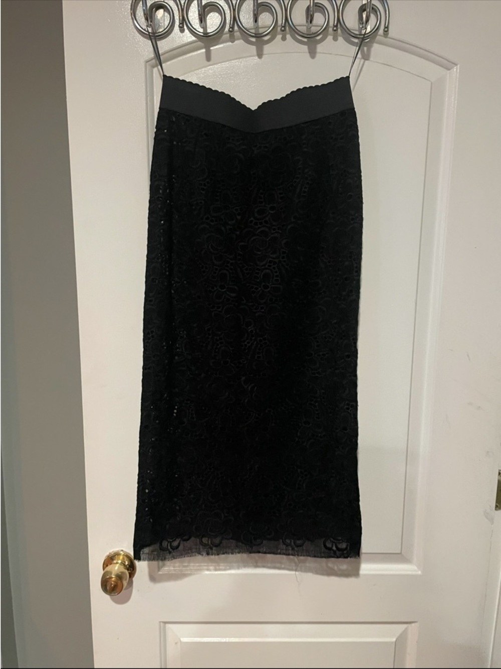 New! Dolce & Gabanna Black Sheer Lace Midi Skirt 🖤 🐆 size 3& or US XS - Picture 12 of 16